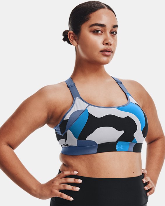 Details about   UNDER ARMOUR MID SPORTS BRA WOMENS BLUE 